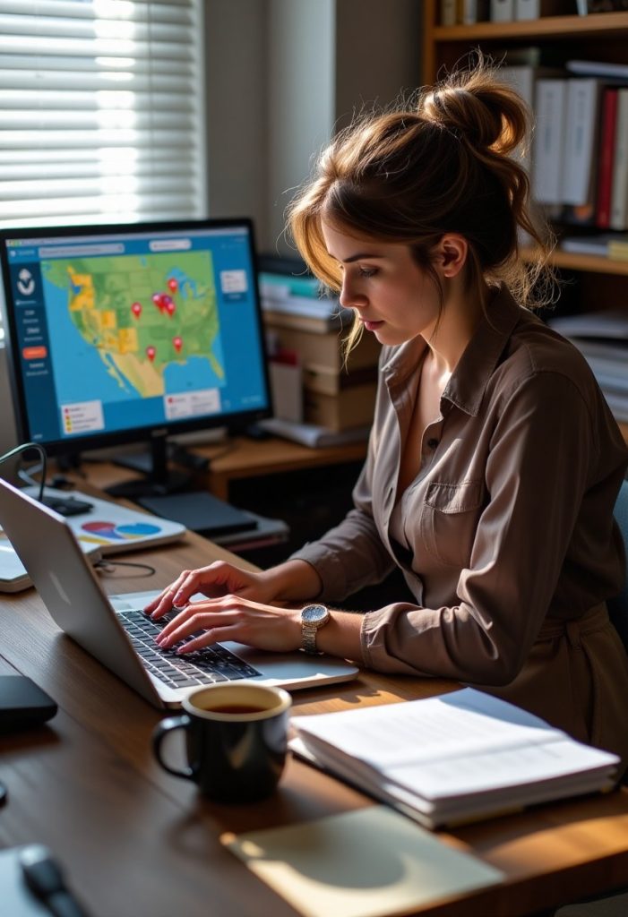 business owner using local SEO services to improve search rankings