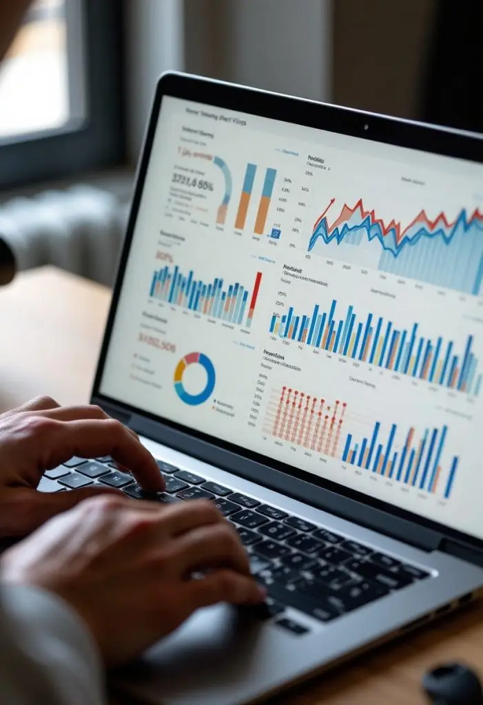 PPC advertising dashboard showing clicks and conversions